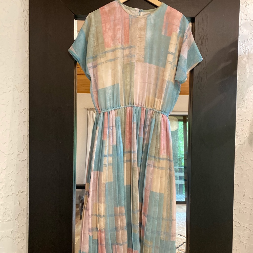 Vintage Dress in mixed media colors